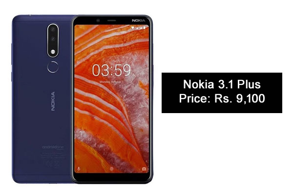 Nokia 3.1 Plus-Best Camera SmartPhones Under 10000 Rupees