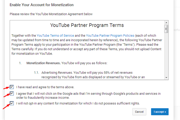 YouTube partnership program