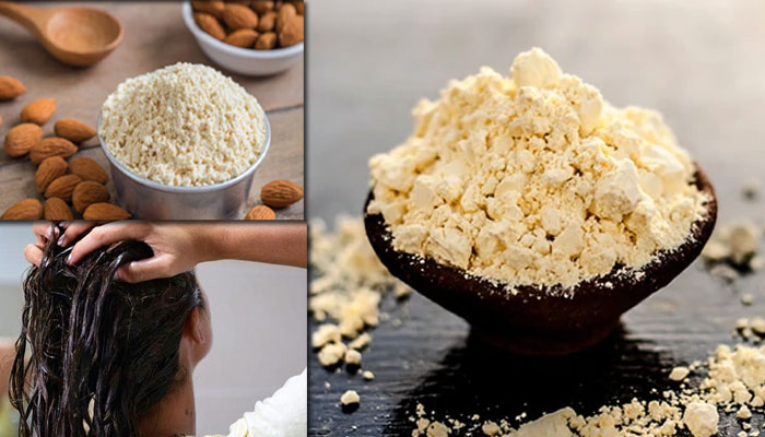 besan and almond powder hair mask