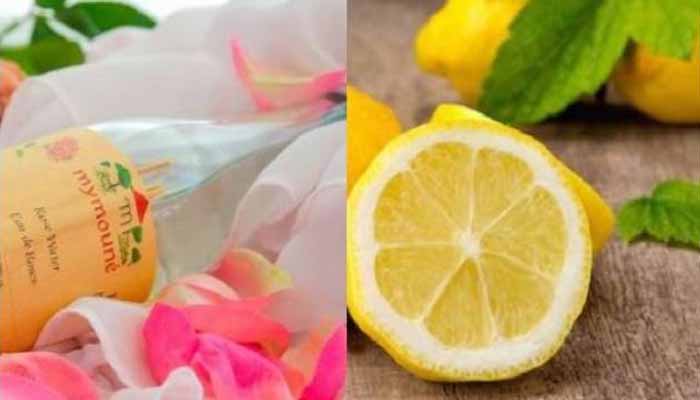 rose water and lemon