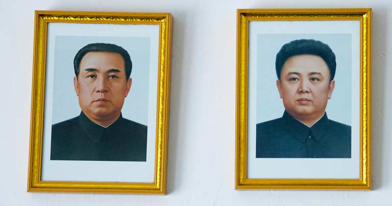 North Korean mother facing jail saving children fire instead portraits Kim family