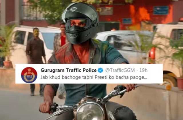 Traffic Police Shares meme Of Kabir Singh Awareness Helmet