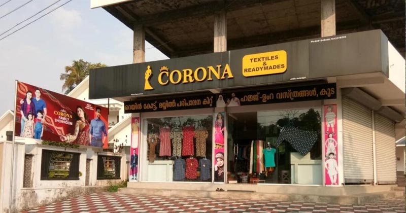 Coronavirus Grabs Attention Textile Shop in Kerala