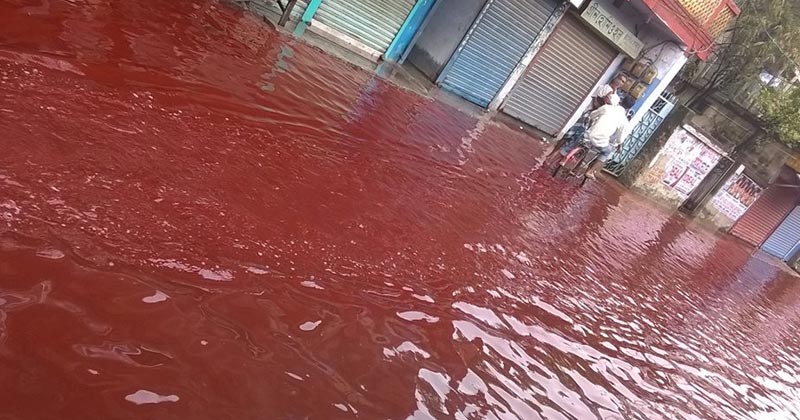 red rain in kerala