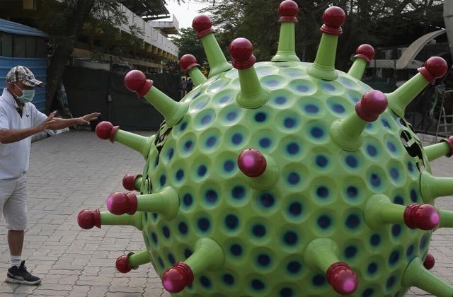 Sudhakar Yadav Coronavirus Car In India