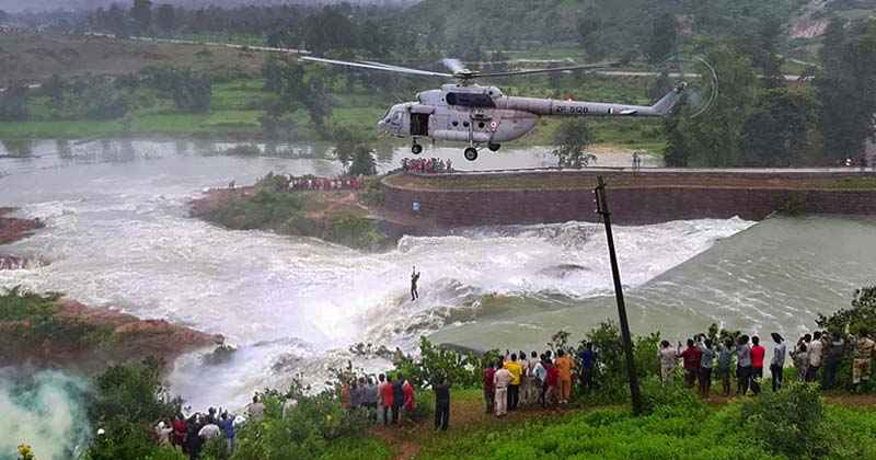 IAF Chopper Rescued a Man