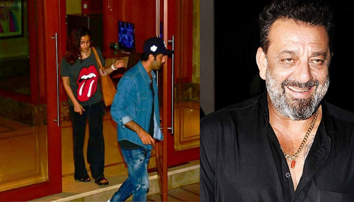 Ranbir Kapoor And Alia Bhatt Arrives At Sanjay Dutt House