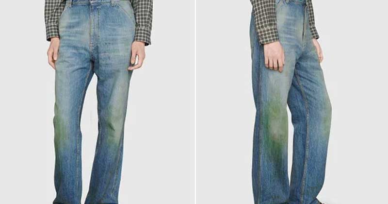 88 Thousand Rupees Gucci Grass Stain Jeans Viral Photos