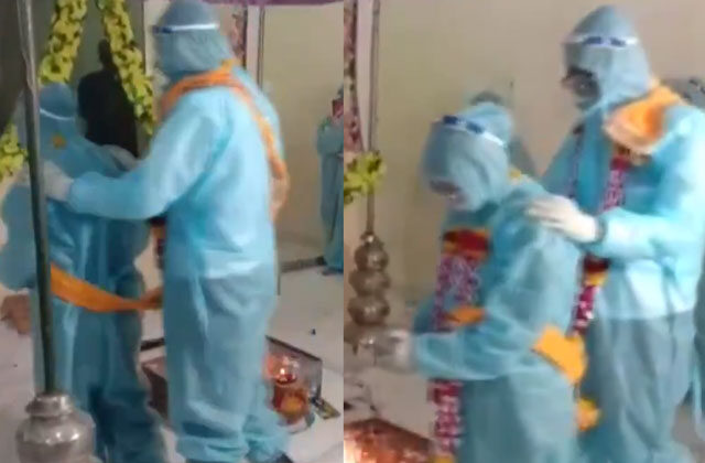 Madhya Pradesh Couple Gets Married In PPE Kits