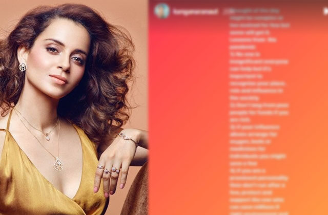 Kangana Ranaut shares lessons from Covid-19 pandemic