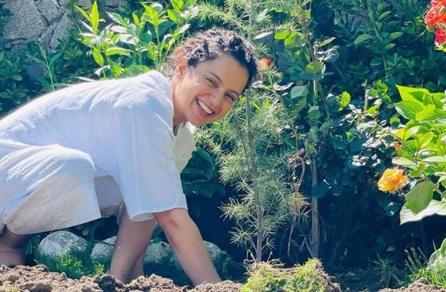 Kangana Ranaut Plants Trees In Tauktae Aftermath