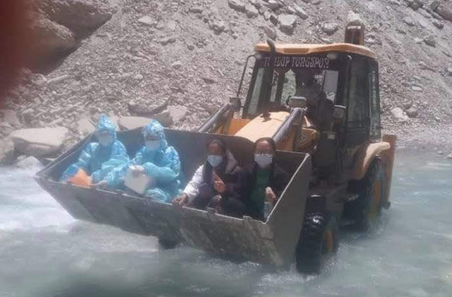 covid warriors at ladakh