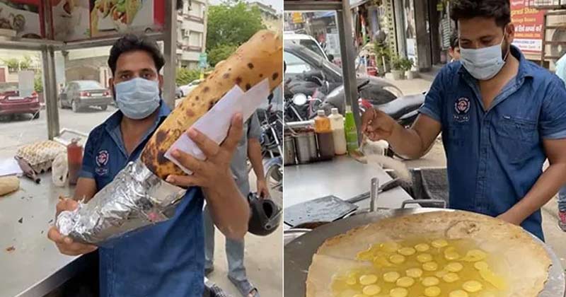 10kg Biggest Kathi Roll With 30 Eggs in 20 minutes in Delhi