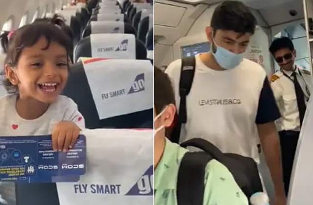 Little Girl Gets Excited To See Pilot Father On Her Flight