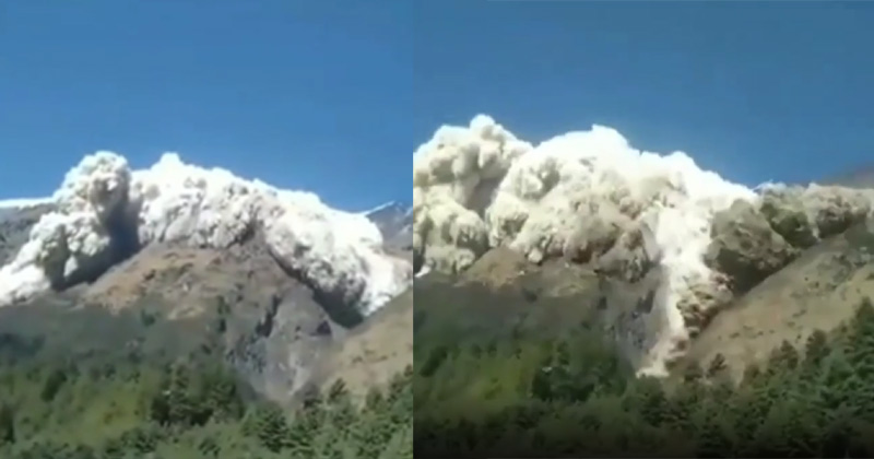 Avalanche in nepal viral video In Hindi