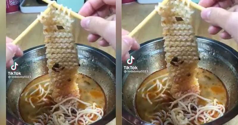 Woman Used Noodles To Make Scarf Internet Shocked