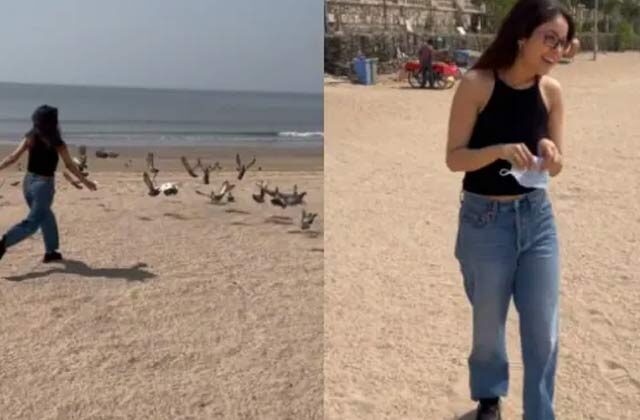 Shehnaaz Gill Share Beach Video