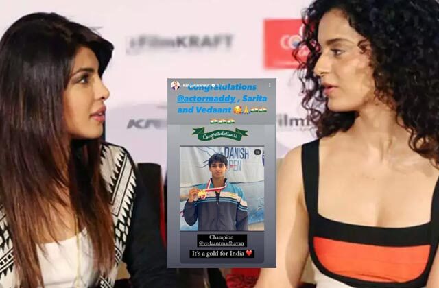 Kangana and Priyanka Congratulate Vedaant Madhavanon Winning Gold