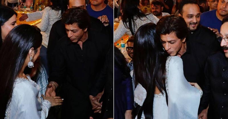 Shah Rukh Khan warmly hugging Shehnaaz Gill at Baba Siddique’s iftaar party