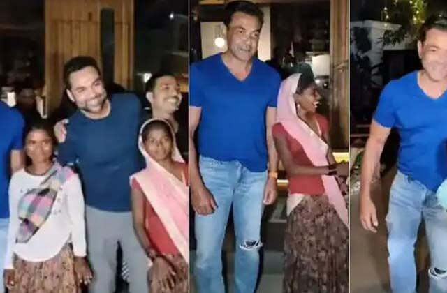 Bobby Deol And Abhay Deol Hugged Poor Kids video