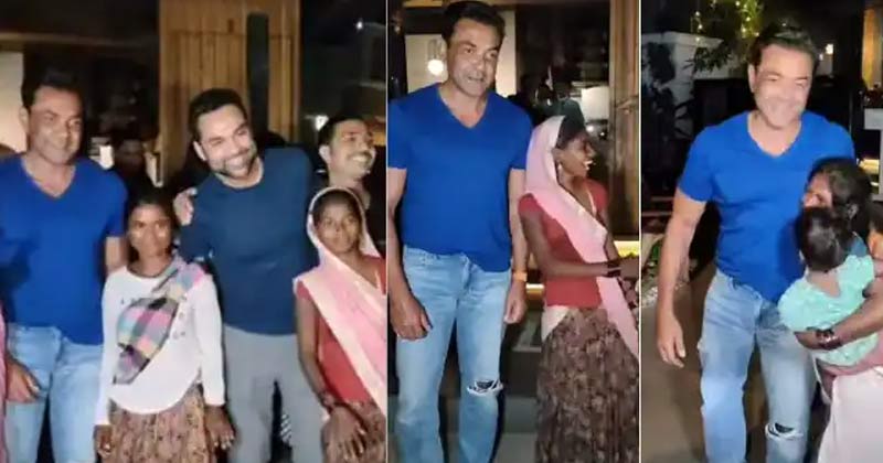 Bobby Deol And Abhay Deol Hugged Poor Kids video