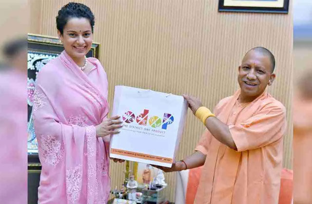 Kangana Ranaut meets UP CM Yogi Adityanath
