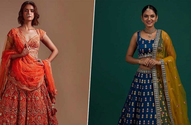 lehenga for dusky skin