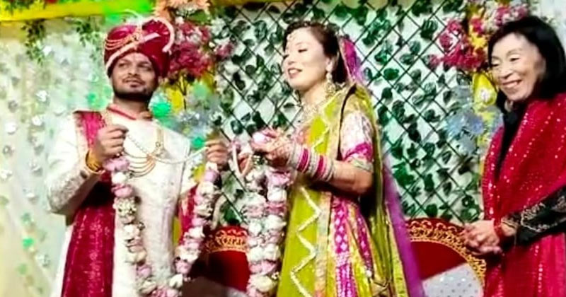 Japanese Bride And Indian Groom Married