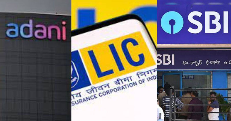 LIC, SBI Life Insurance among top losers, Adani Group stocks tumble
