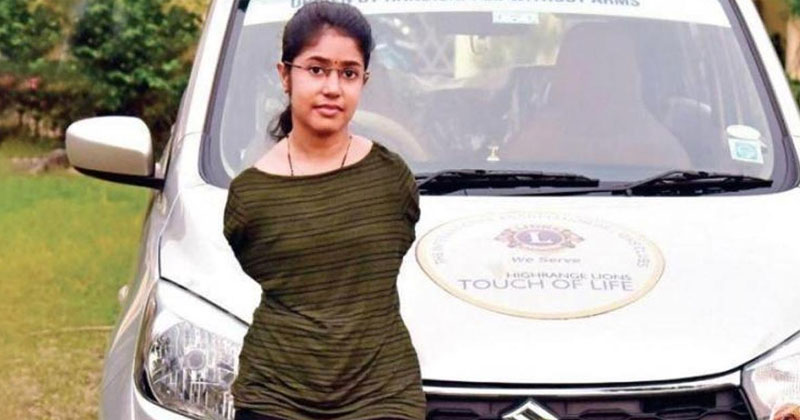 Kerala woman born without hands gets four-wheeler driving license